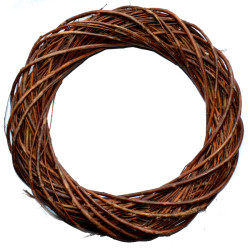 Wianek z wikliny naturalny beż 30cm