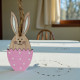 Króliczek w skorupce zawieszka WIELKANOCNA różowa