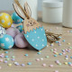 Króliczek w skorupce zawieszka WIELKANOCNA niebieska