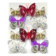 MOTYLKI ozdobne na spinaczu biało-szare