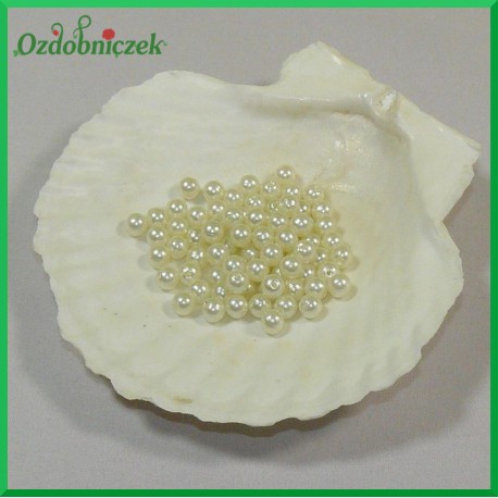 Perełki 6mm duża paczka ecru
