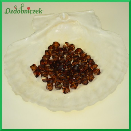 Diamenciki akrylowe 8mm brązowe przeźroczyste 