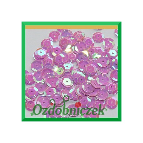 Cekiny kółka łamane 8mm 17g liliowe opalizujące - f21