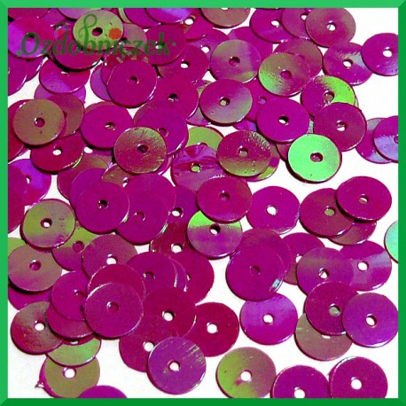 Cekiny płaskie opalizujące różowe