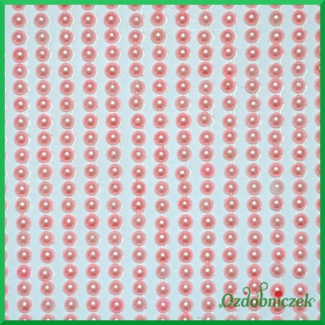 Perełki samoprzylepne 3mm różowe