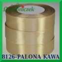Wstążka tasiemka satynowa 6mm kolor kawa z mlekiem 8126