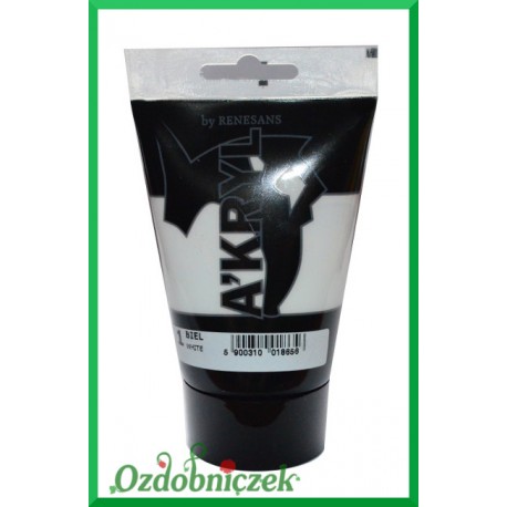 Farba akrylowa 100ml biała - 01