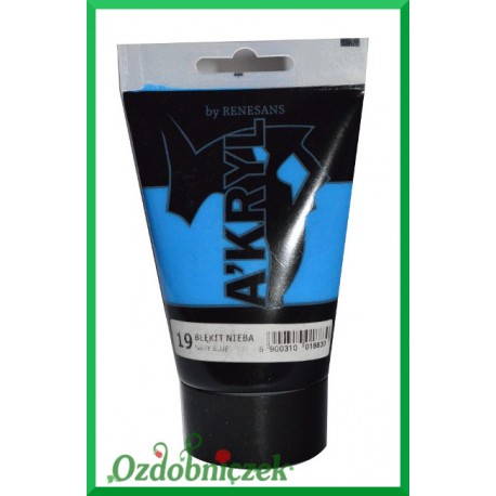 Farba akrylowa 100ml błękit nieba - 19