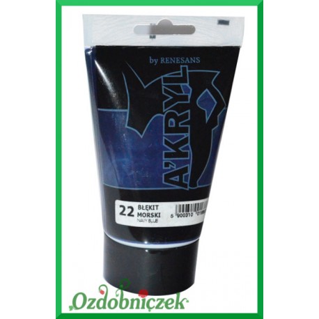 Farba akrylowa 100ml błękit morski - 22