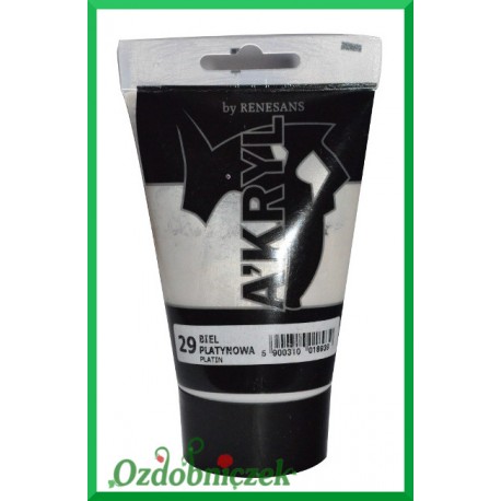 Farba akrylowa 100ml biel platynowa - 29