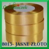 Tasiemka satynowa 12mm kolor jasne złoto 8015