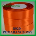 Wstążka tasiemka satynowa 12mm kolor pomarańczowy 8020