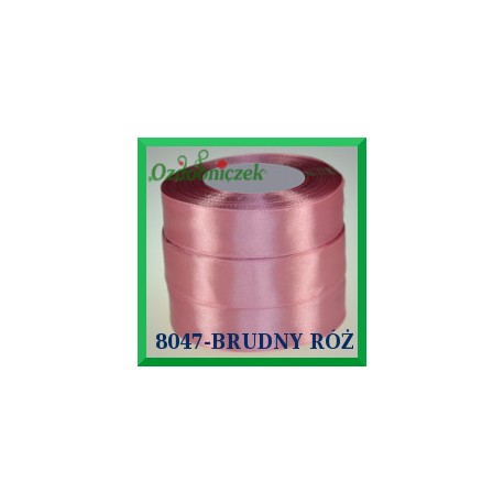 Tasiemka satynowa 12mm kolor brudny róż 8047