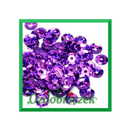 Cekiny 6mm fioletowe laserowe