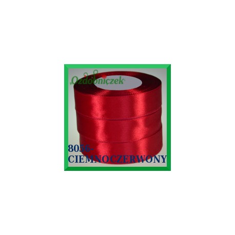 Tasiemka satynowa 12mm kolor czerwony ciemny 8056