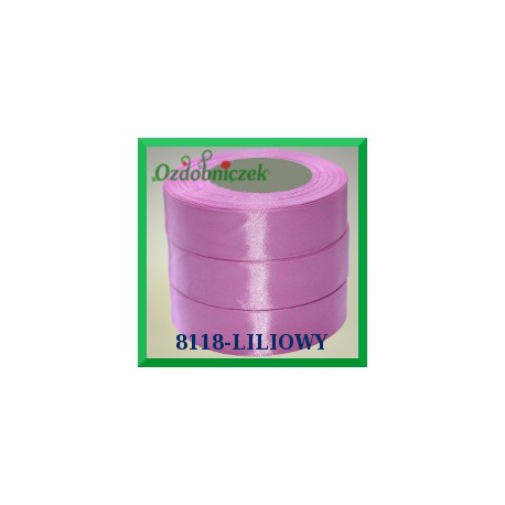 Tasiemka satynowa 12mm kolor liliowy 8118