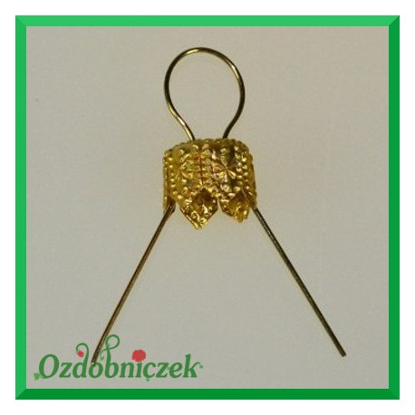 Zawieszka do bombek złota 7mm/10szt.