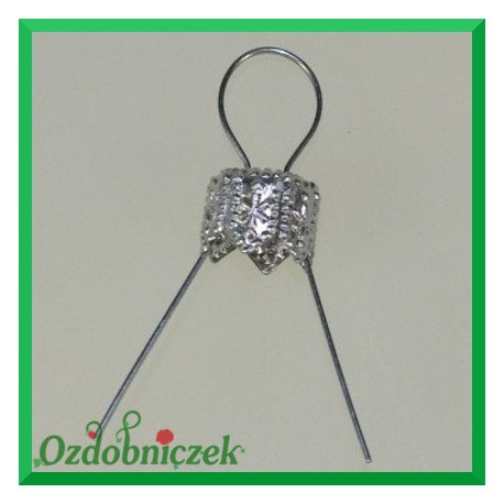 Zawieszka do bombek srebrna 7mm/10szt.