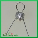 Zawieszka do bombek srebrna 7mm/10szt.