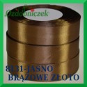 Wstążka tasiemka satynowa 12mm kolor jasne brązowe złoto 8131