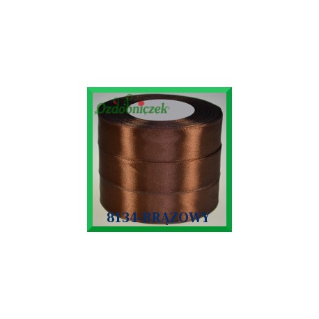 Tasiemka satynowa 12mm kolor brązowa  8134