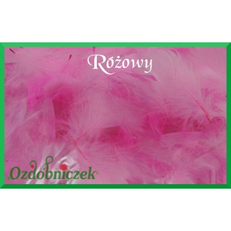 Pióra krótkie różowe 10g