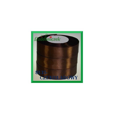 Tasiemka satynowa 12mm kolor czekoladowy  8135