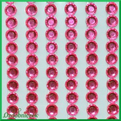 Diamenciki samoprzylepne 4mm różowe