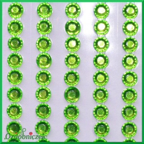 Diamenciki samoprzylepne 4mm seledynowe
