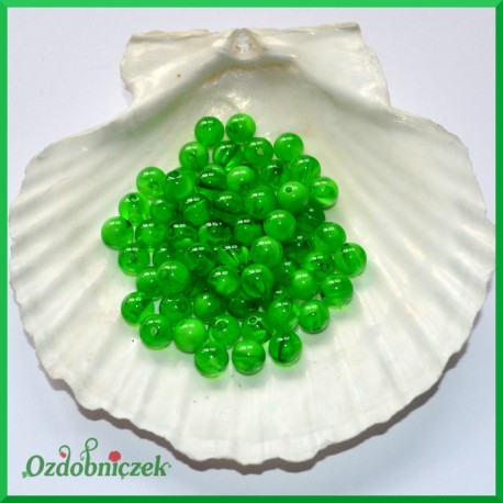 Perełki 8mm melanż zielony