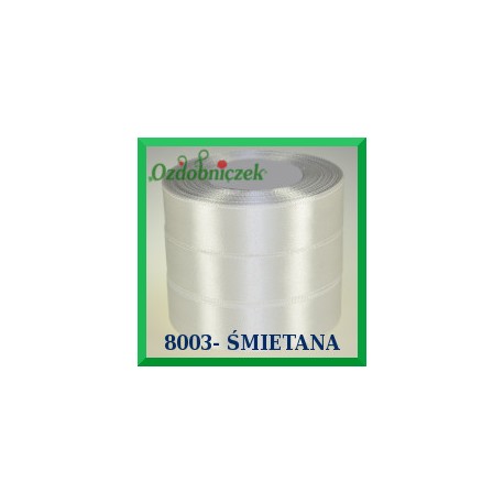 Tasiemka satynowa 25mm kolor brudna biel 8003