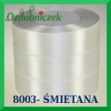 Wstążka tasiemka satynowa 25mm kolor śmietanowy 8003