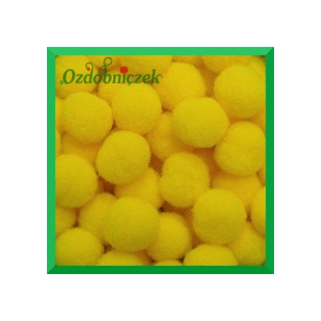 Pompony żółte 13mm/100szt