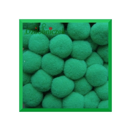 Pompony jasny zielony 13mm/100szt