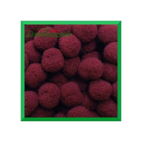 Pompony bordowe 13mm/100szt