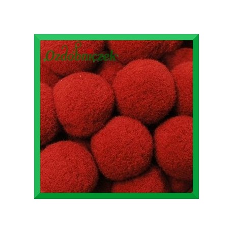 Pompony czerwone 20mm/100szt