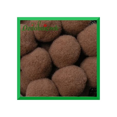 Pompony ciemny beż 20mm/100szt