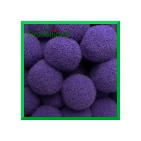 Pompony fioletowe 20mm/100szt