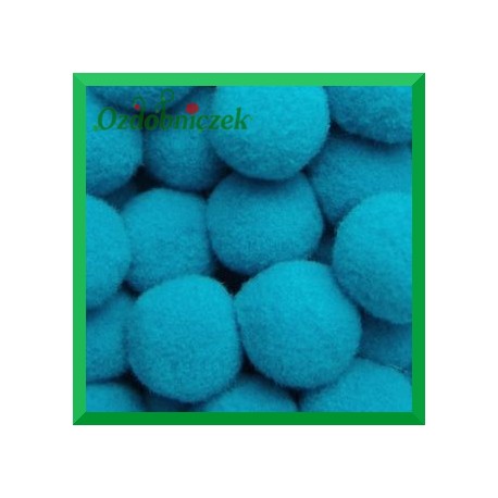 Pompony turkusowe 20mm/100szt