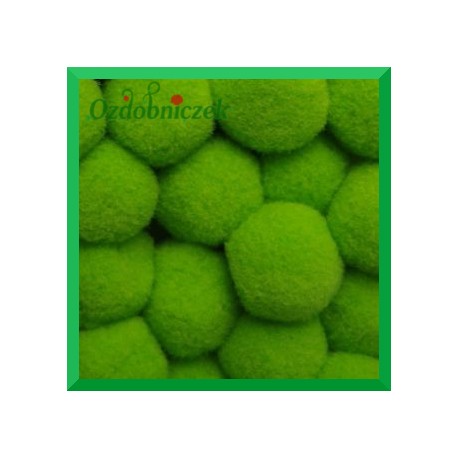Pompony limonkowe 20mm/100szt