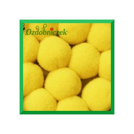 Pompony żółte 20mm/100szt