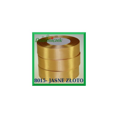 Tasiemka satynowa 25mm kolor jasne złoto 8015