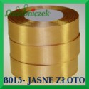 Wstążka tasiemka satynowa 25mm kolor jasne złoto 8015