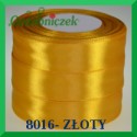Wstążka tasiemka satynowa 25mm kolor złoty 8016