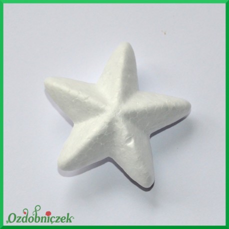 Gwiazdka styropianowa wypukła mała 6.5 cm