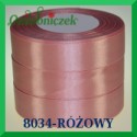 Wstążka tasiemka satynowa 25mm kolor różowy 8034