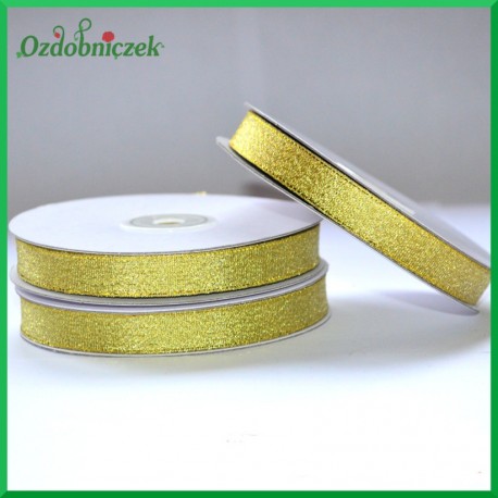 Wstążka brokatowa złota 12mm