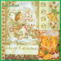 Serwetka do decoupage anioł Merry Christmas 1szt.