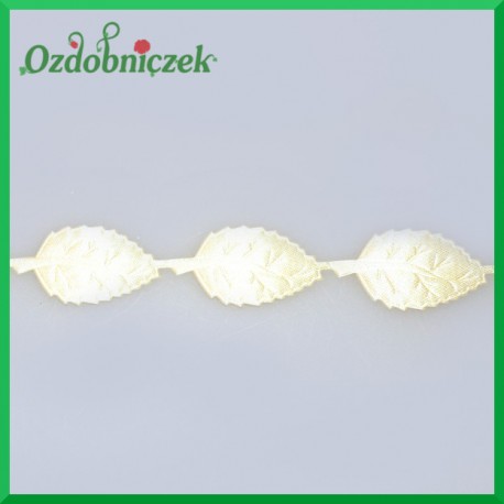 Aplikacje liść duży ecru