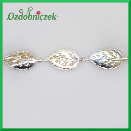 Aplikacje liść duży srebrny